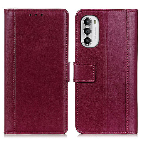 Handytasche Stand Schutzhülle Flip Leder Hülle N02P für Motorola Moto Edge (2022) 5G Rot