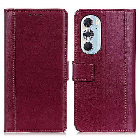 Handytasche Stand Schutzhülle Flip Leder Hülle N02P für Motorola Moto Edge Plus (2022) 5G Rot