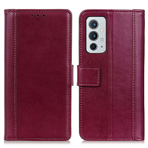 Handytasche Stand Schutzhülle Flip Leder Hülle N02P für OnePlus 9RT 5G Rot