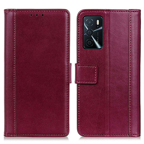 Handytasche Stand Schutzhülle Flip Leder Hülle N02P für Oppo A54s Rot