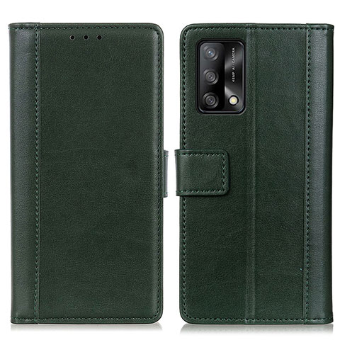 Handytasche Stand Schutzhülle Flip Leder Hülle N02P für Oppo A74 4G Grün