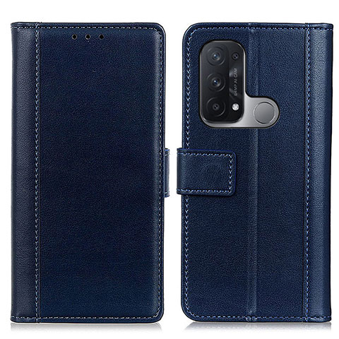 Handytasche Stand Schutzhülle Flip Leder Hülle N02P für Oppo Reno5 A Blau