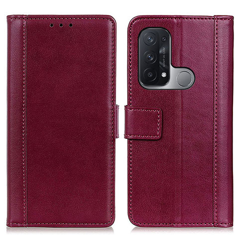 Handytasche Stand Schutzhülle Flip Leder Hülle N02P für Oppo Reno5 A Rot