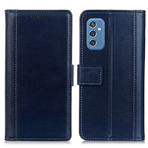 Handytasche Stand Schutzhülle Flip Leder Hülle N02P für Samsung Galaxy M52 5G Blau