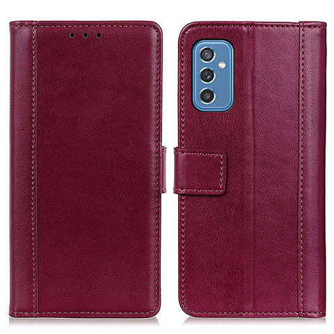 Handytasche Stand Schutzhülle Flip Leder Hülle N02P für Samsung Galaxy M52 5G Rot