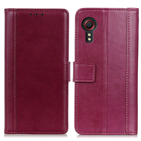 Handytasche Stand Schutzhülle Flip Leder Hülle N02P für Samsung Galaxy XCover 5 SM-G525F Rot