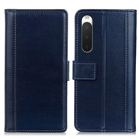 Handytasche Stand Schutzhülle Flip Leder Hülle N02P für Sony Xperia 10 IV SOG07 Blau