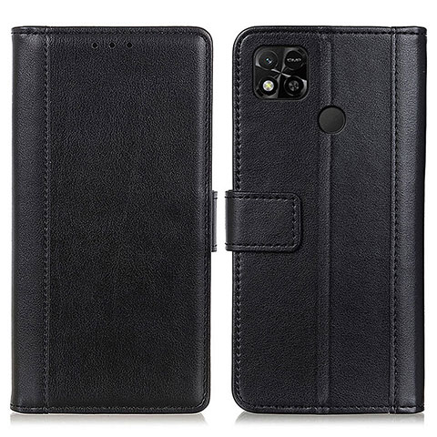 Handytasche Stand Schutzhülle Flip Leder Hülle N02P für Xiaomi Redmi 9C Schwarz