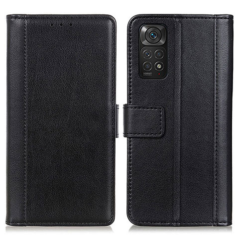 Handytasche Stand Schutzhülle Flip Leder Hülle N02P für Xiaomi Redmi Note 11 4G (2022) Schwarz