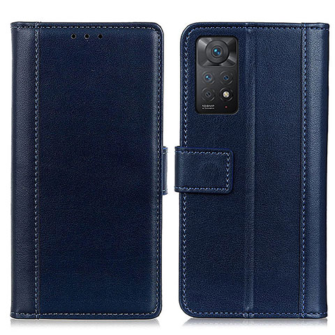 Handytasche Stand Schutzhülle Flip Leder Hülle N02P für Xiaomi Redmi Note 11 Pro 4G Blau