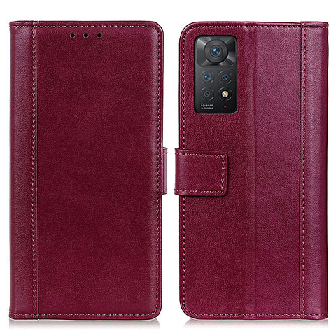 Handytasche Stand Schutzhülle Flip Leder Hülle N02P für Xiaomi Redmi Note 11 Pro 5G Rot