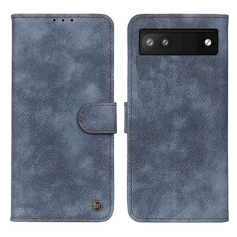 Handytasche Stand Schutzhülle Flip Leder Hülle N03P für Google Pixel 7a 5G Blau