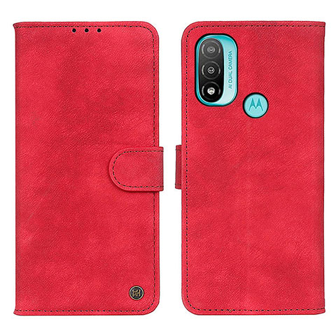 Handytasche Stand Schutzhülle Flip Leder Hülle N03P für Motorola Moto E20 Rot