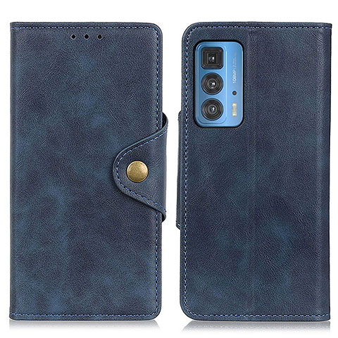 Handytasche Stand Schutzhülle Flip Leder Hülle N03P für Motorola Moto Edge 20 Pro 5G Blau