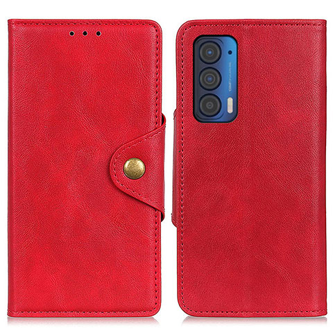 Handytasche Stand Schutzhülle Flip Leder Hülle N03P für Motorola Moto Edge (2021) 5G Rot