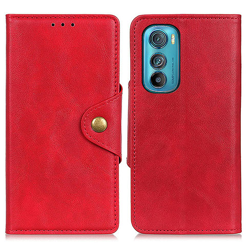 Handytasche Stand Schutzhülle Flip Leder Hülle N03P für Motorola Moto Edge 30 5G Rot