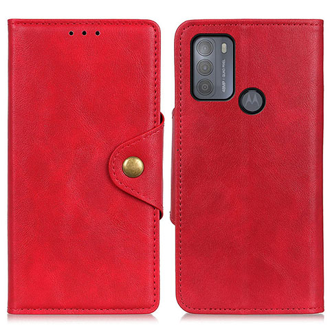 Handytasche Stand Schutzhülle Flip Leder Hülle N03P für Motorola Moto G50 Rot