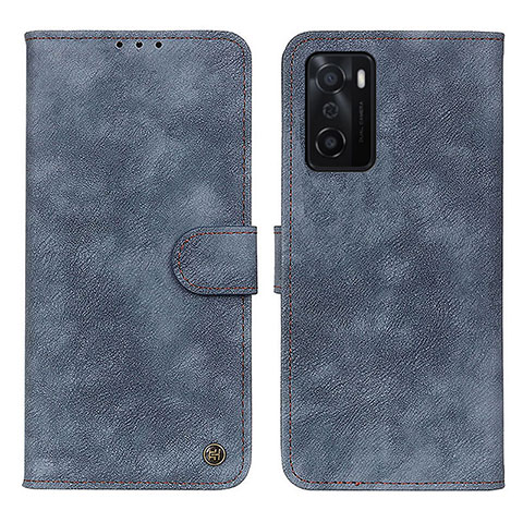 Handytasche Stand Schutzhülle Flip Leder Hülle N03P für Oppo A55S 5G Blau