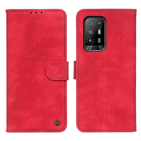 Handytasche Stand Schutzhülle Flip Leder Hülle N03P für Oppo F19 Pro+ Plus 5G Rot