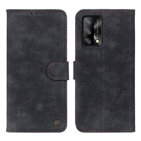 Handytasche Stand Schutzhülle Flip Leder Hülle N03P für Oppo F19s Schwarz