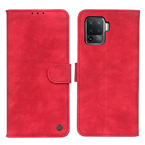 Handytasche Stand Schutzhülle Flip Leder Hülle N03P für Oppo Reno5 F Rot