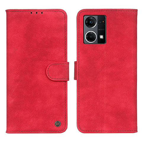 Handytasche Stand Schutzhülle Flip Leder Hülle N03P für Oppo Reno8 4G Rot