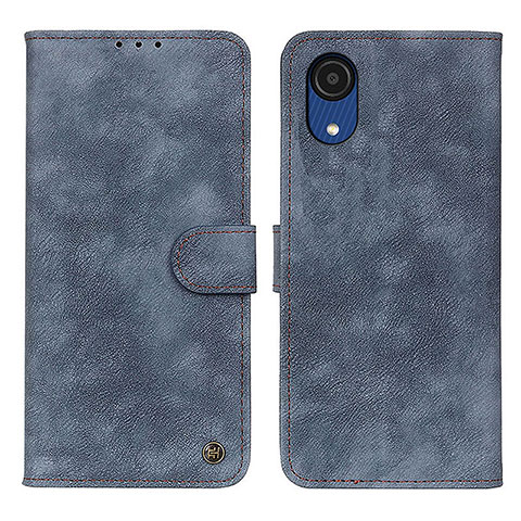 Handytasche Stand Schutzhülle Flip Leder Hülle N03P für Samsung Galaxy A03 Core Blau