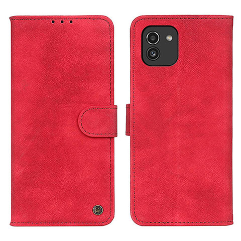 Handytasche Stand Schutzhülle Flip Leder Hülle N03P für Samsung Galaxy A03 Rot