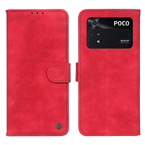 Handytasche Stand Schutzhülle Flip Leder Hülle N03P für Xiaomi Poco M4 Pro 4G Rot