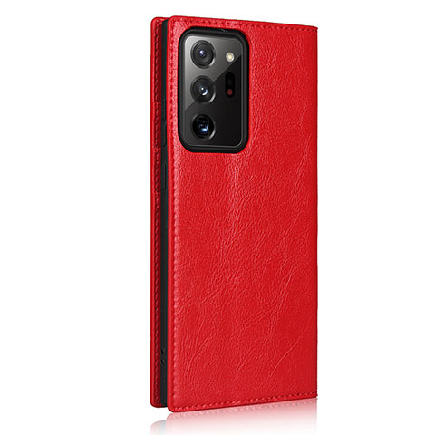 Handytasche Stand Schutzhülle Flip Leder Hülle N04 für Samsung Galaxy Note 20 Ultra 5G Rot