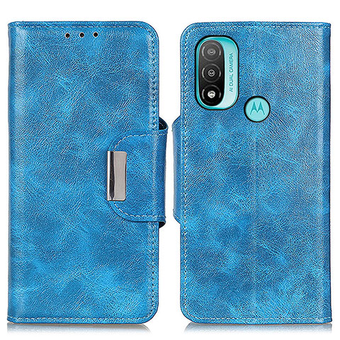 Handytasche Stand Schutzhülle Flip Leder Hülle N04P für Motorola Moto E20 Hellblau