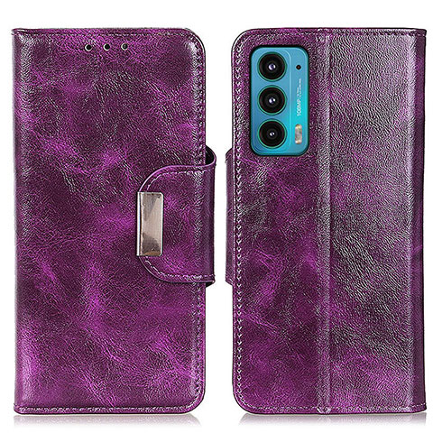 Handytasche Stand Schutzhülle Flip Leder Hülle N04P für Motorola Moto Edge 20 5G Violett