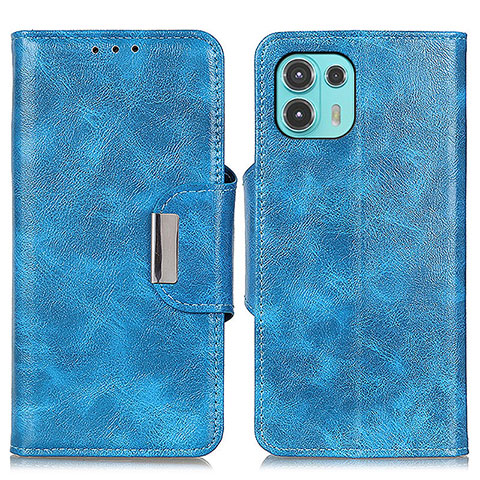 Handytasche Stand Schutzhülle Flip Leder Hülle N04P für Motorola Moto Edge 20 Lite 5G Hellblau