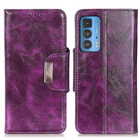 Handytasche Stand Schutzhülle Flip Leder Hülle N04P für Motorola Moto Edge 20 Pro 5G Violett