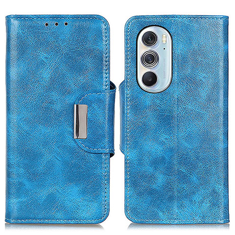 Handytasche Stand Schutzhülle Flip Leder Hülle N04P für Motorola Moto Edge 30 Pro 5G Hellblau