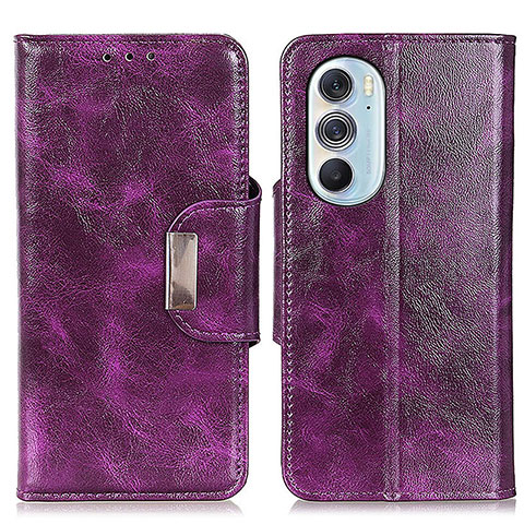 Handytasche Stand Schutzhülle Flip Leder Hülle N04P für Motorola Moto Edge 30 Pro 5G Violett