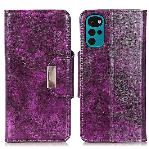 Handytasche Stand Schutzhülle Flip Leder Hülle N04P für Motorola Moto G22 Violett