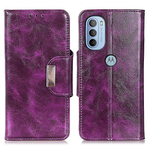 Handytasche Stand Schutzhülle Flip Leder Hülle N04P für Motorola Moto G41 Violett