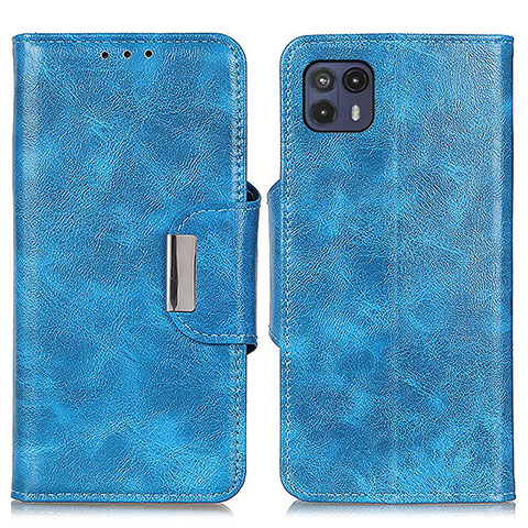 Handytasche Stand Schutzhülle Flip Leder Hülle N04P für Motorola Moto G50 5G Hellblau