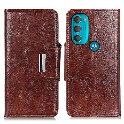 Handytasche Stand Schutzhülle Flip Leder Hülle N04P für Motorola Moto G71 5G Braun