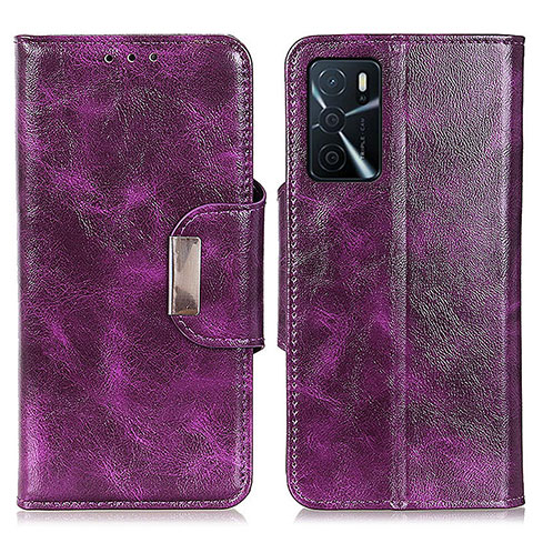 Handytasche Stand Schutzhülle Flip Leder Hülle N04P für Oppo A16 Violett