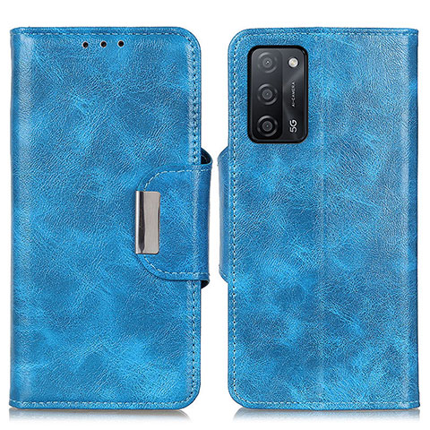 Handytasche Stand Schutzhülle Flip Leder Hülle N04P für Oppo A53s 5G Hellblau