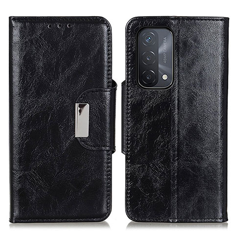 Handytasche Stand Schutzhülle Flip Leder Hülle N04P für Oppo A93 5G Schwarz