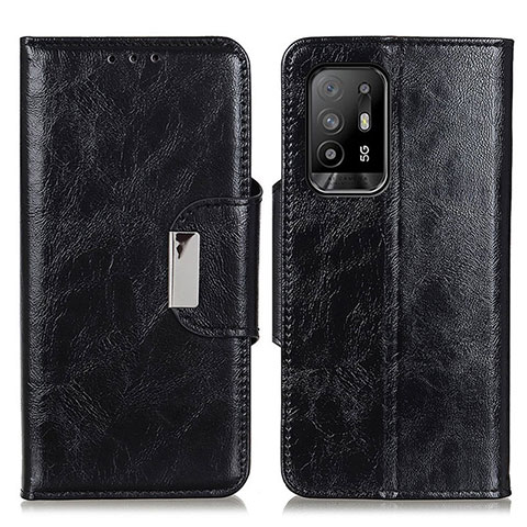 Handytasche Stand Schutzhülle Flip Leder Hülle N04P für Oppo A94 5G Schwarz