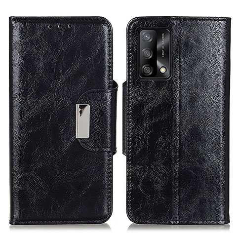 Handytasche Stand Schutzhülle Flip Leder Hülle N04P für Oppo A95 4G Schwarz