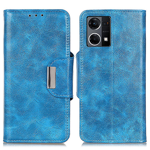 Handytasche Stand Schutzhülle Flip Leder Hülle N04P für Oppo F21s Pro 4G Hellblau