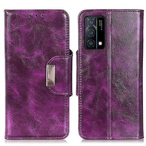 Handytasche Stand Schutzhülle Flip Leder Hülle N04P für Oppo K9 5G Violett