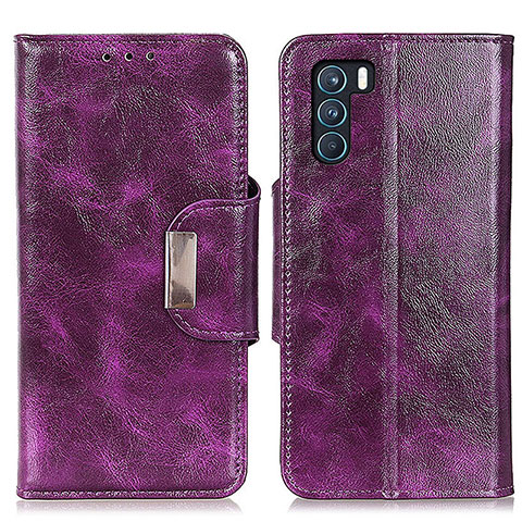 Handytasche Stand Schutzhülle Flip Leder Hülle N04P für Oppo K9 Pro 5G Violett