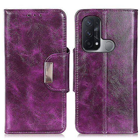 Handytasche Stand Schutzhülle Flip Leder Hülle N04P für Oppo Reno5 A Violett