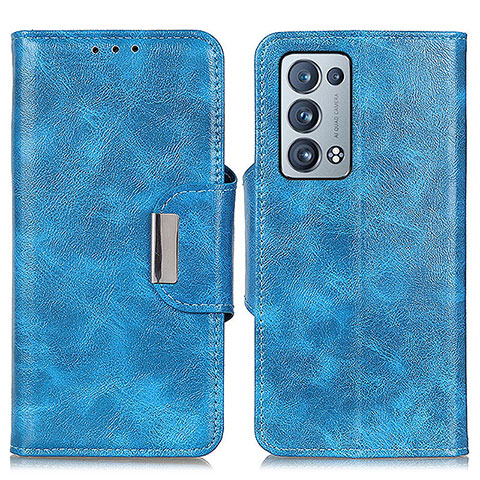 Handytasche Stand Schutzhülle Flip Leder Hülle N04P für Oppo Reno6 Pro 5G Hellblau